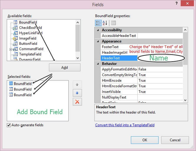 How to Bind GridView and perform edit update and delete operation on